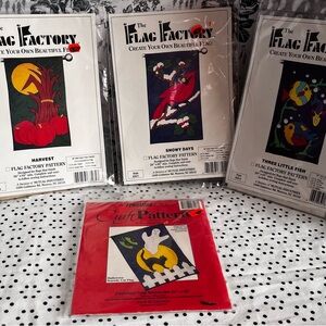 Craft Pattern Flag Set with Colorful Designs